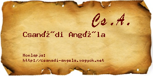 Csanádi Angéla névjegykártya